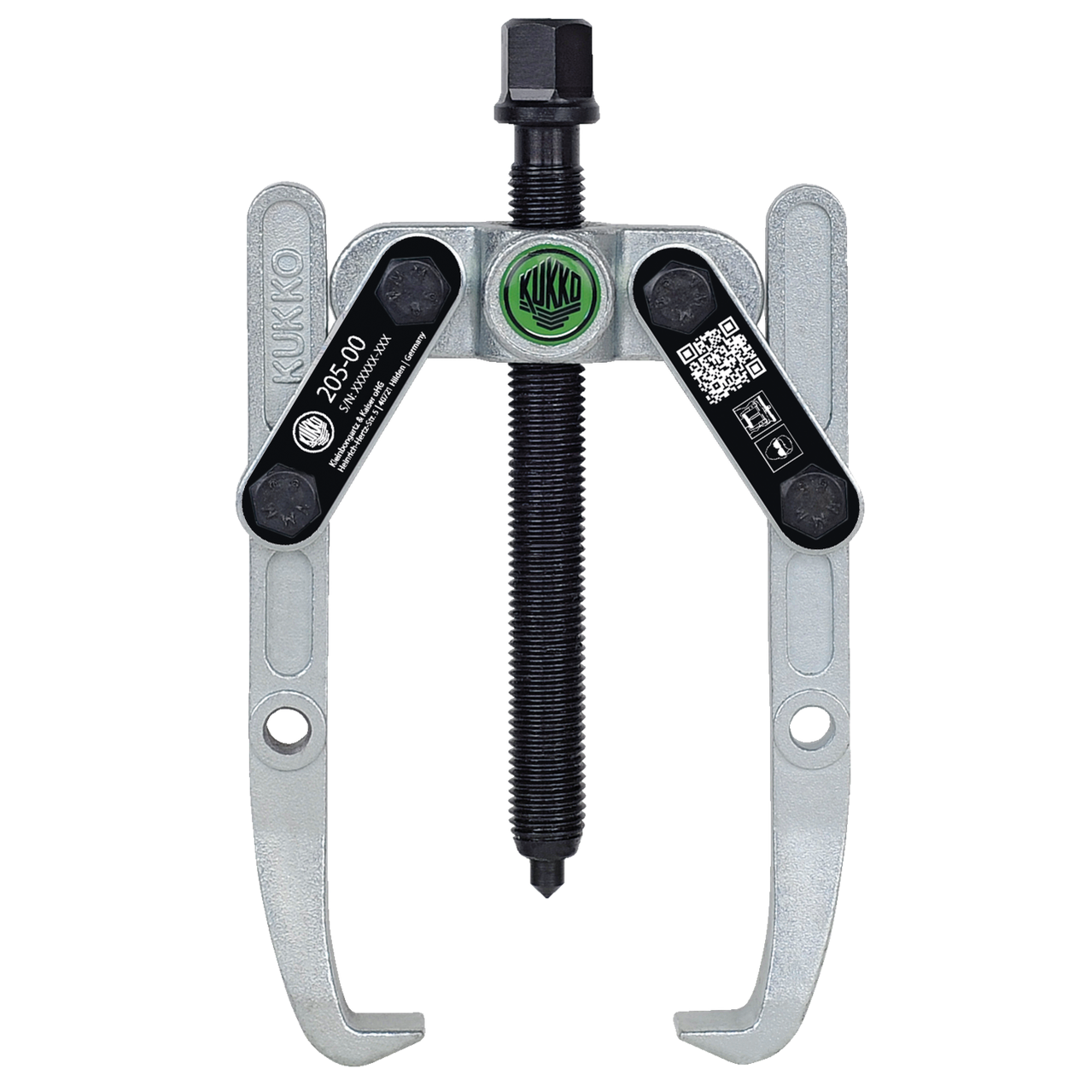 Kukko 205-00 - Heavy duty, 2-armed lug puller 100 x 100 mm with oscillating and height-adjustable puller legs
