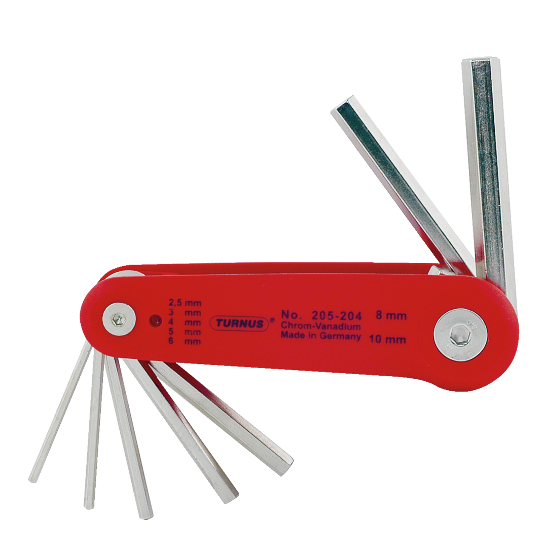 Kukko 205-202 - Hand clamps with 2,5, 3,0, 4,0, 5,0, 6,0, 8,0 mm key width 6-piece