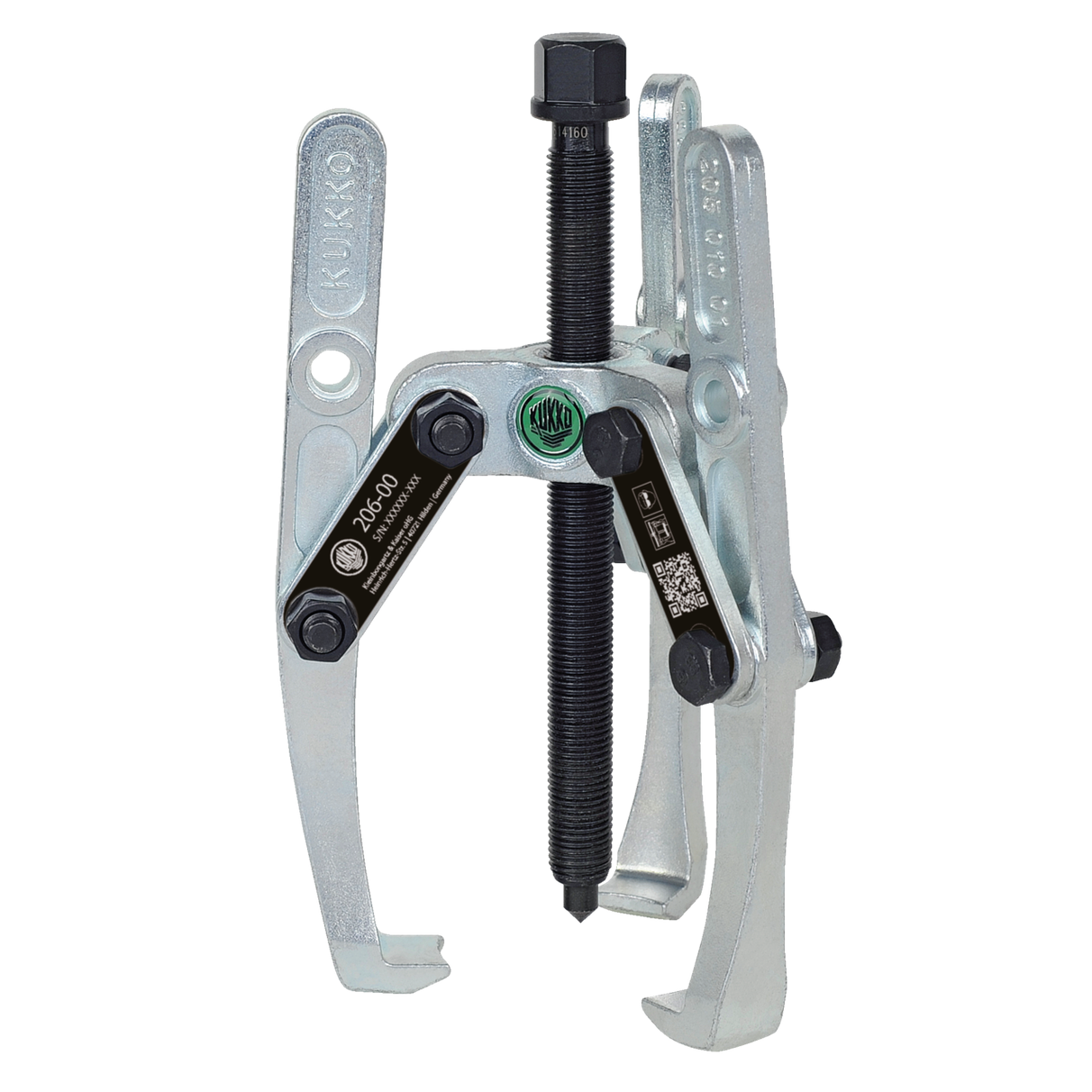 Kukko 206-00 - Heavy duty, 3-armed lug puller 100 x 100 mm with oscillating and height-adjustable puller legs
