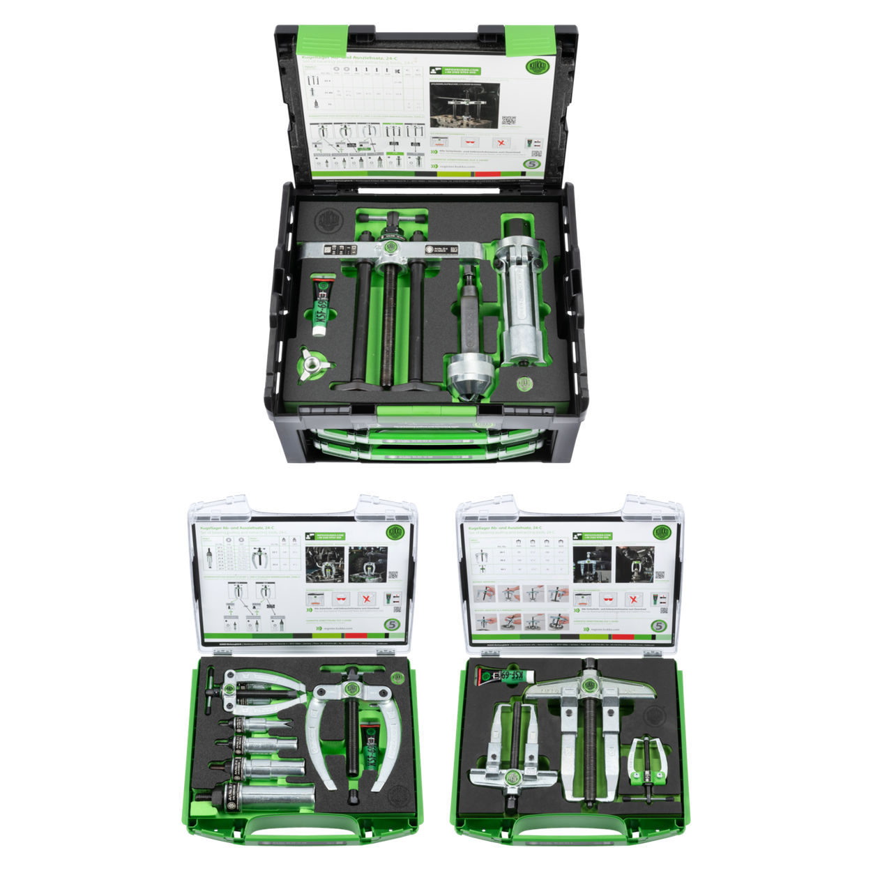 Kukko 24-C - 15-piece Ball Bearing Puller Set