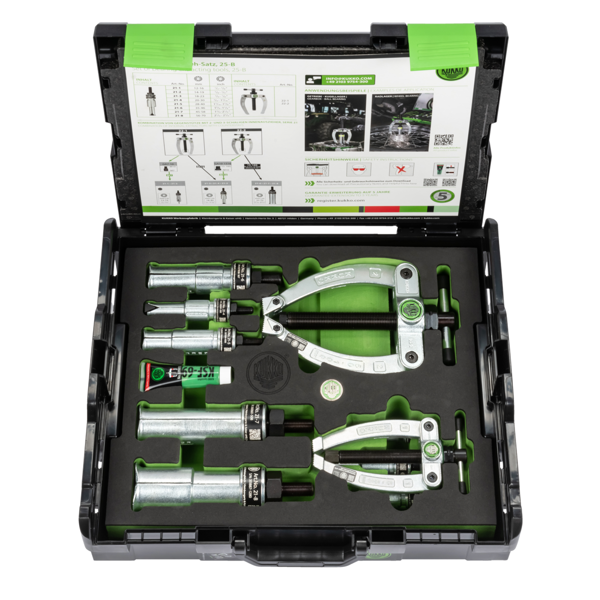 Kukko 25-B - Ball Bearing Puller Set with Counter Stay ¯ 12-70 mm