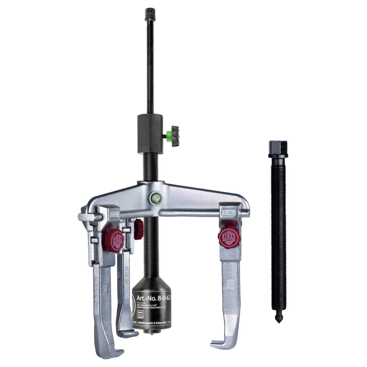Kukko 30-2+B - 3-arm universal puller 160 x 150 mm with quick-adjustable puller hook and grease-hydraulic spindle