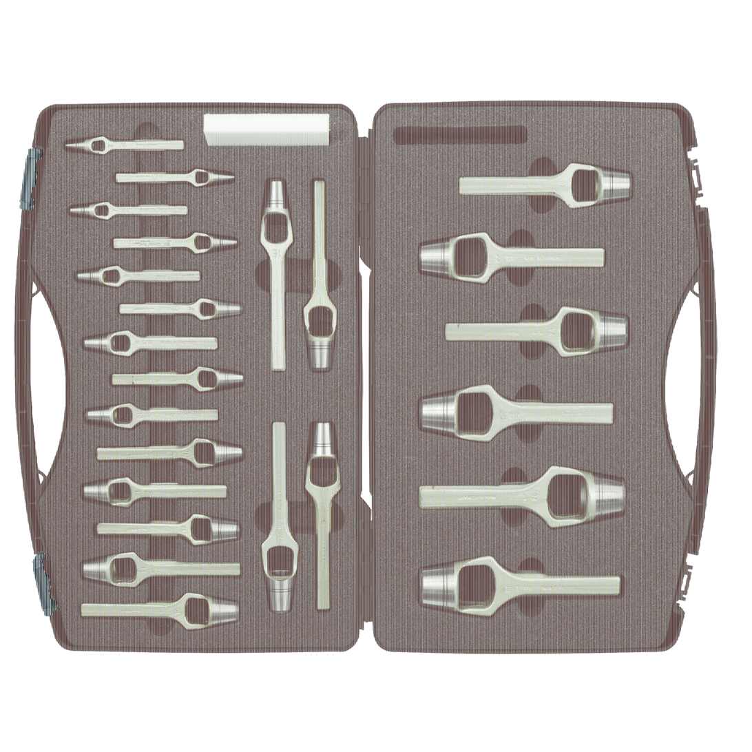Kukko 326-230 - 24-piece Henkellocheisen set with plastic plate in plastic case
