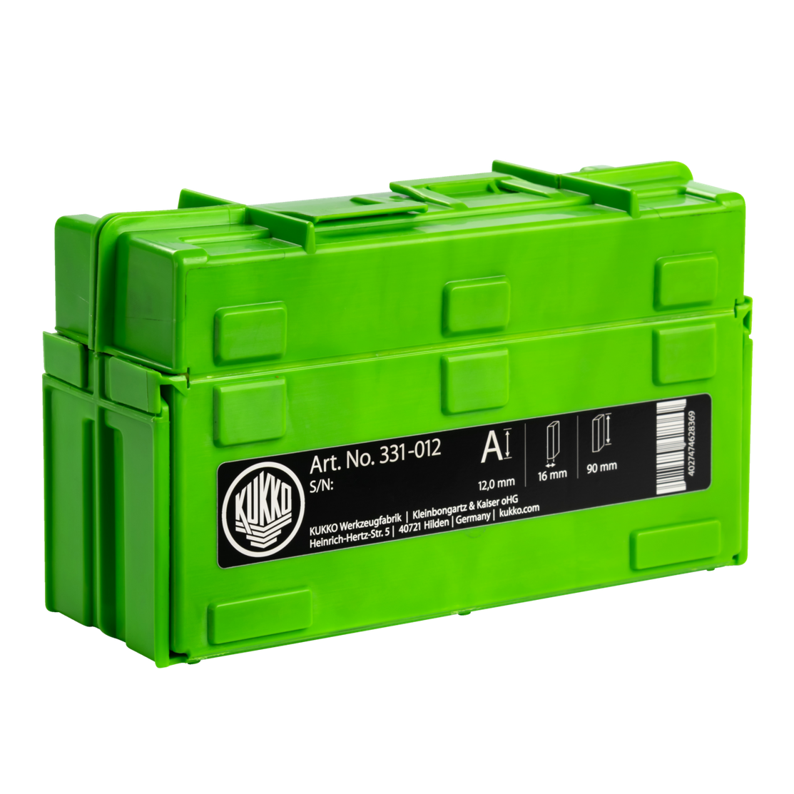 Kukko 330-012V - Impact number set, extra heavy quality, impact hardened and tempered, 9 pieces