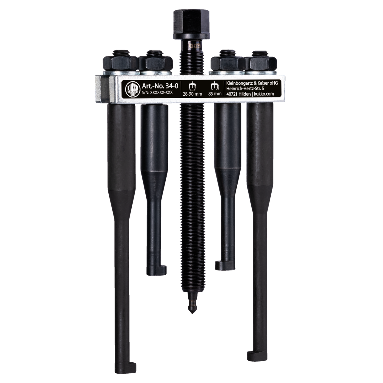 Kukko 34-1 - Universal puller for steering wheels with large pull slots, up to 90 mm spread