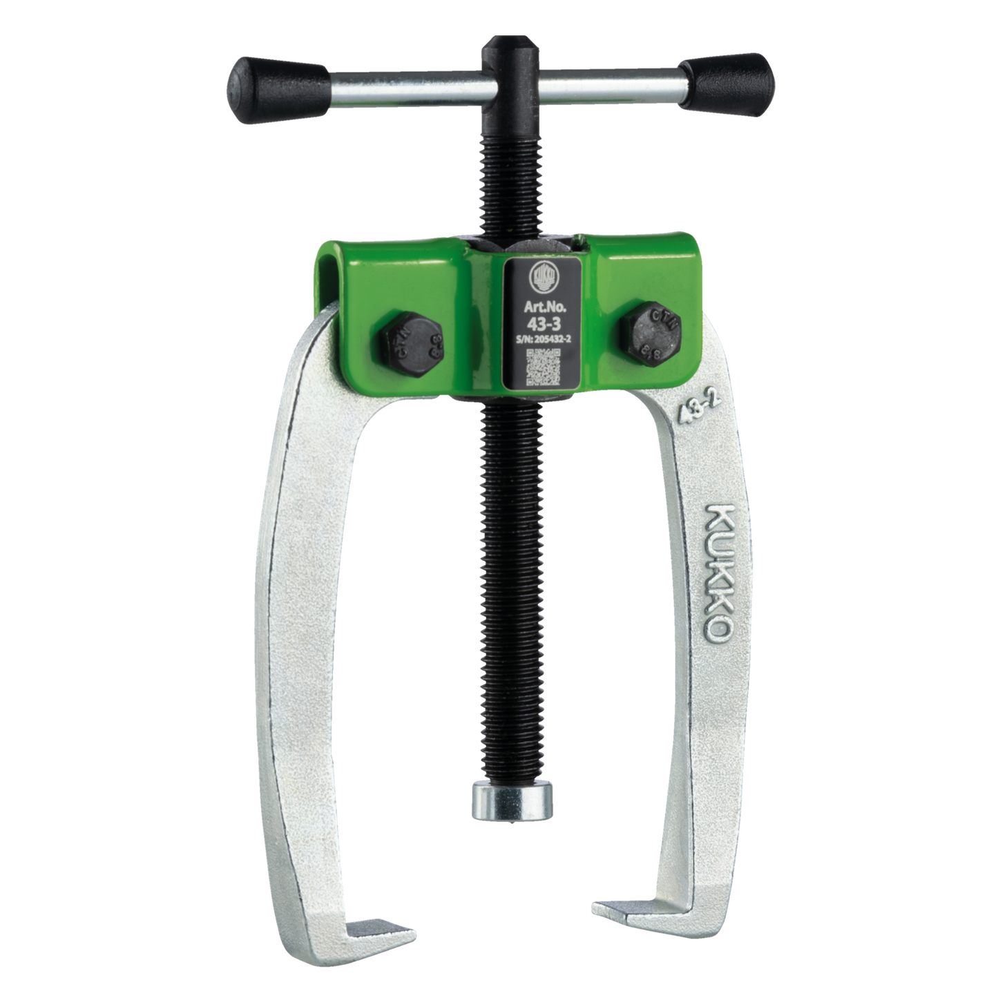 Kukko 43-3 | 2-jaw small parts puller with force-amplifying, self-centering jaws, up to 80 mm jaw opening, 80 mm reach