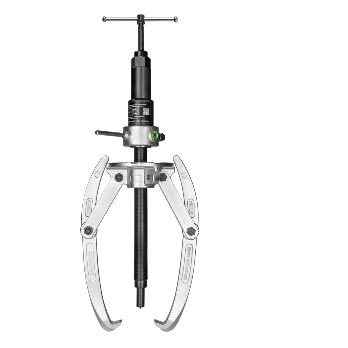 Kukko 46-2-B - Heavy-duty, 2-arm universal puller 500 x 450 mm with swiveling puller legs, combination crosshead and grease-hydraulic spindle tractive force up to 15 t