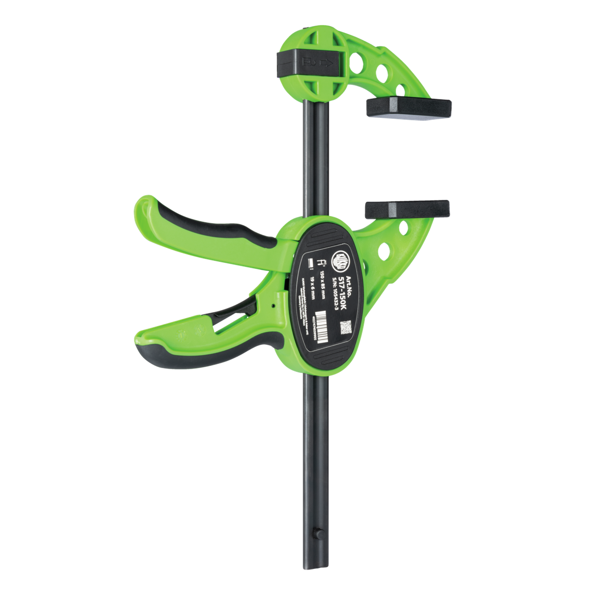 Kukko 517-150K - One-hand clamp, up to 150 mm spread, with 85 mm extension