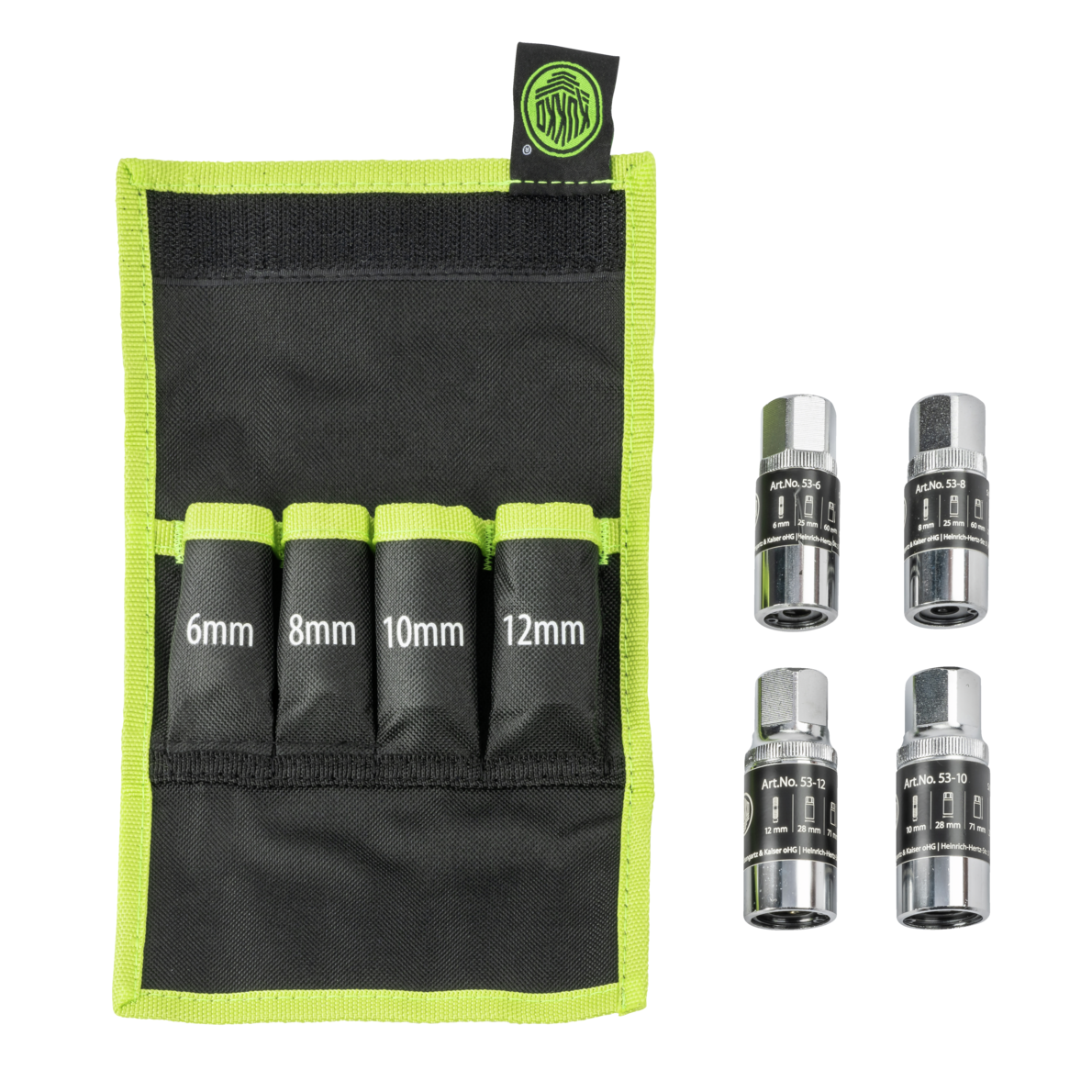 Kukko 53-A - Stud Extractor Set for tight spaces ¯ 6, 8, 10, 12 mm mm