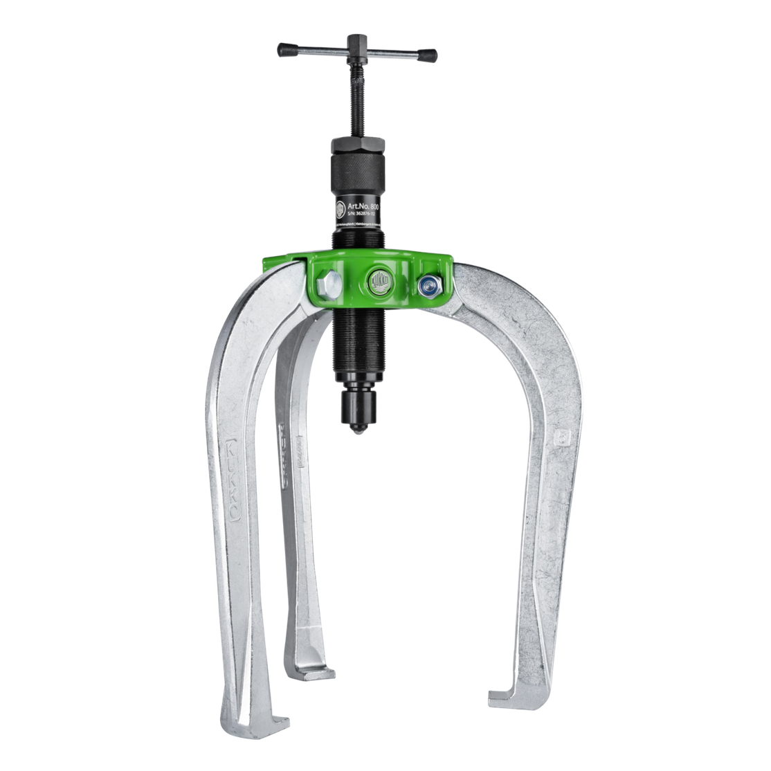 Kukko 845-2-B - Handy, 3-arm puller with power-transmitting, self-centering puller legs and grease-hydraulic spindle tractive force up to 10 t