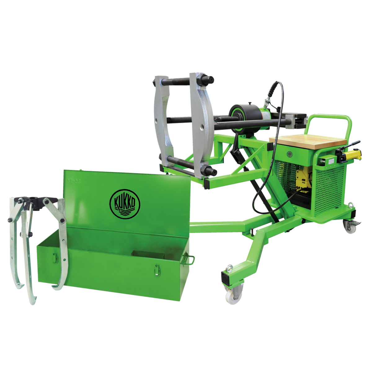 Kukko Goliath-500 - Mobile Hydraulic Puller "GOLIATH", up to 1.200 mm spread, 700 mm reach, max. 50 t t tension force, with set Y58-556