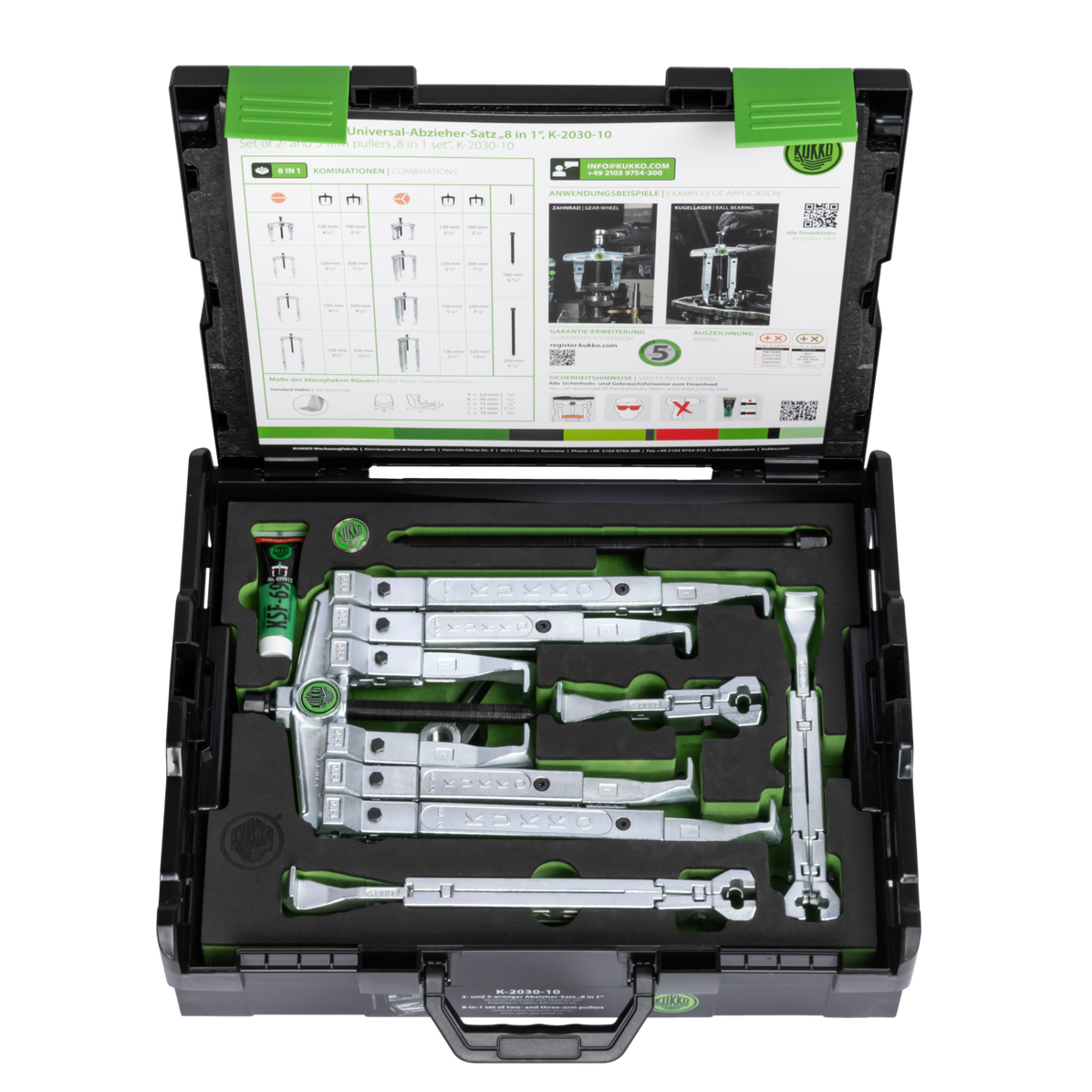 Kukko K-2030-10 - 2-jaw, 3-jaw universal puller set 100/200/250 mm