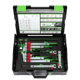 Kukko K-2030-10+S | 13-piece universal puller set 2-jaw and 3-jaw with narrow, quick-adjusting jaws