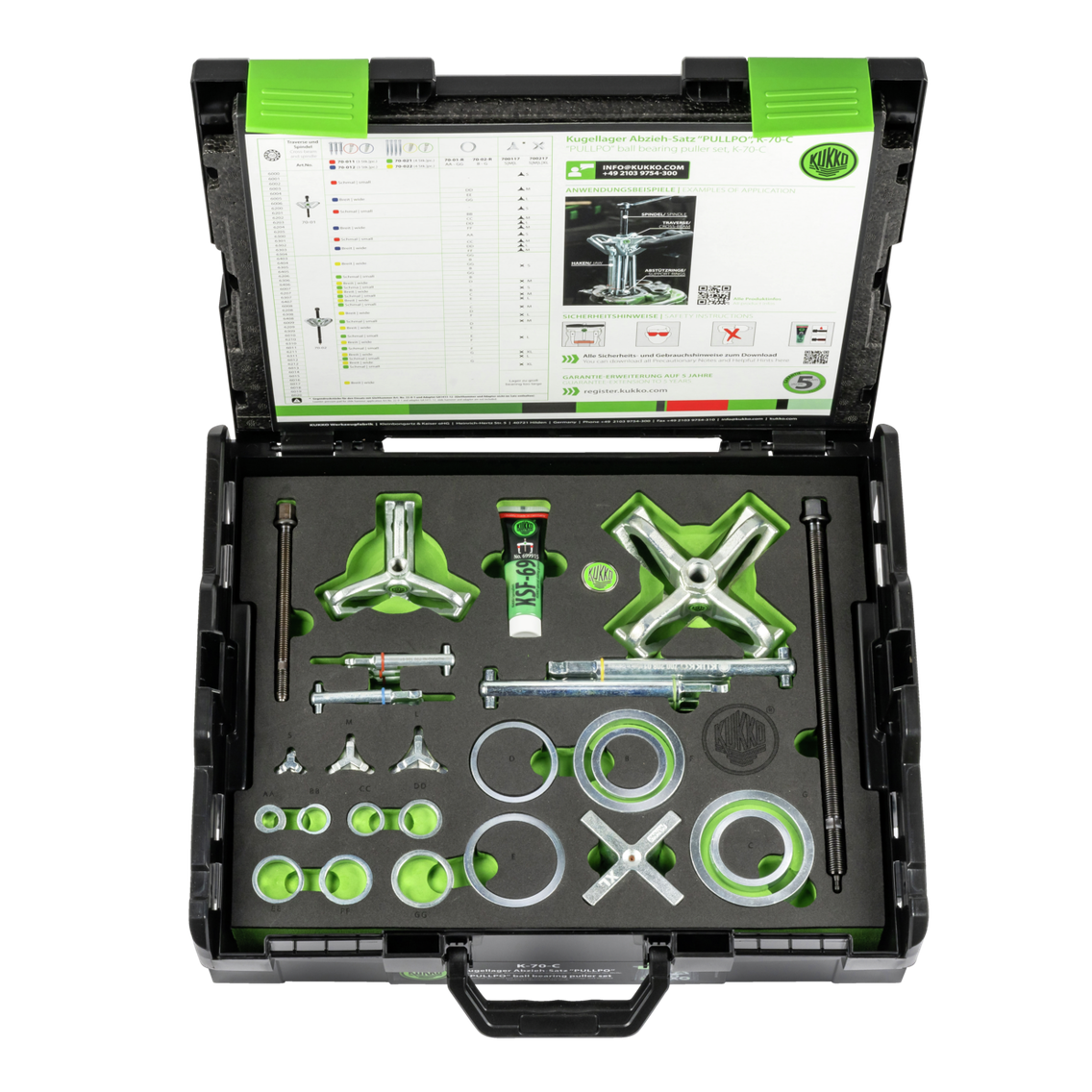 Kukko K-70-C - Ball Bearing Puller Set 10-100 mm
