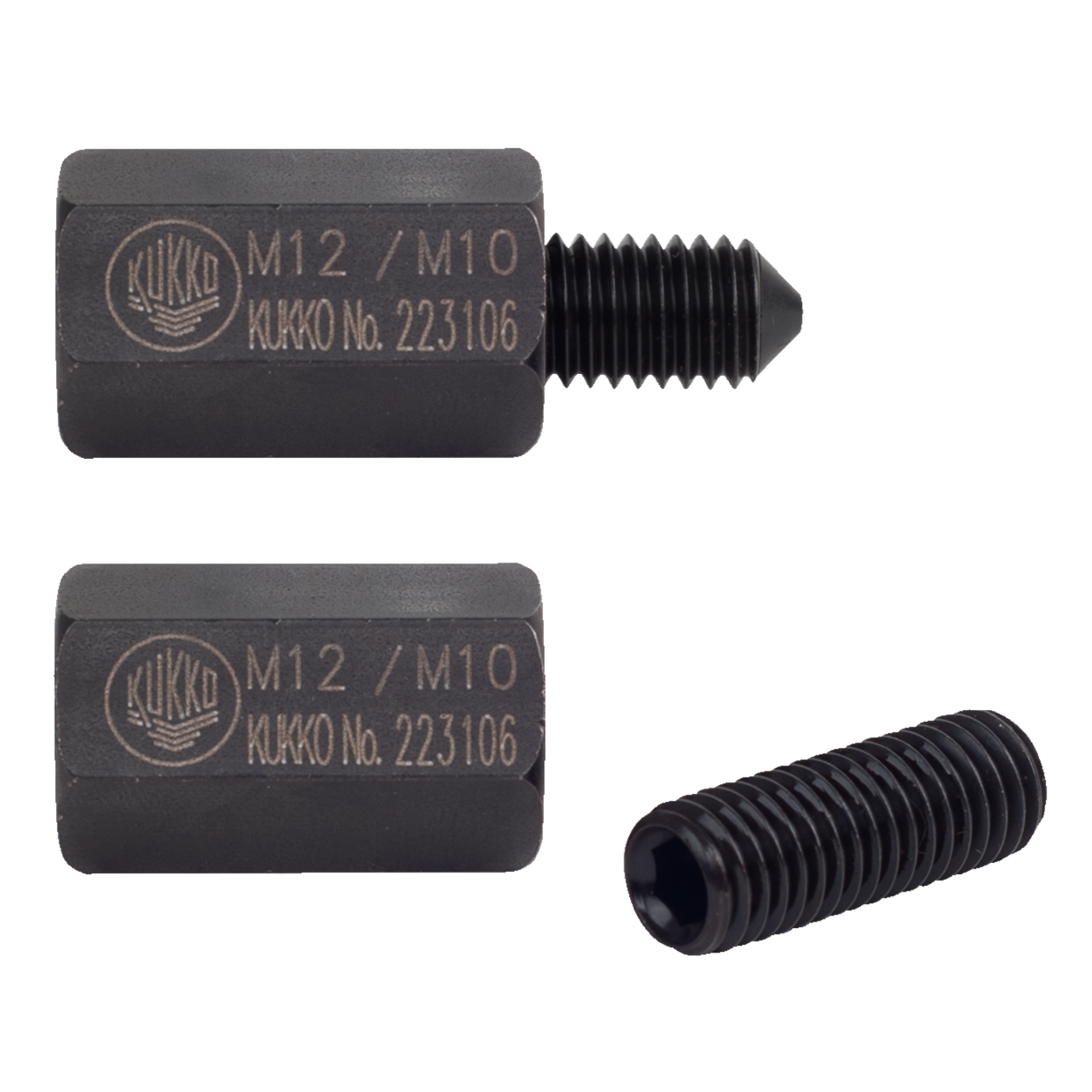 Kukko KS-22-01 | 10-piece sliding hammer set in set with thread adapters in various sizes