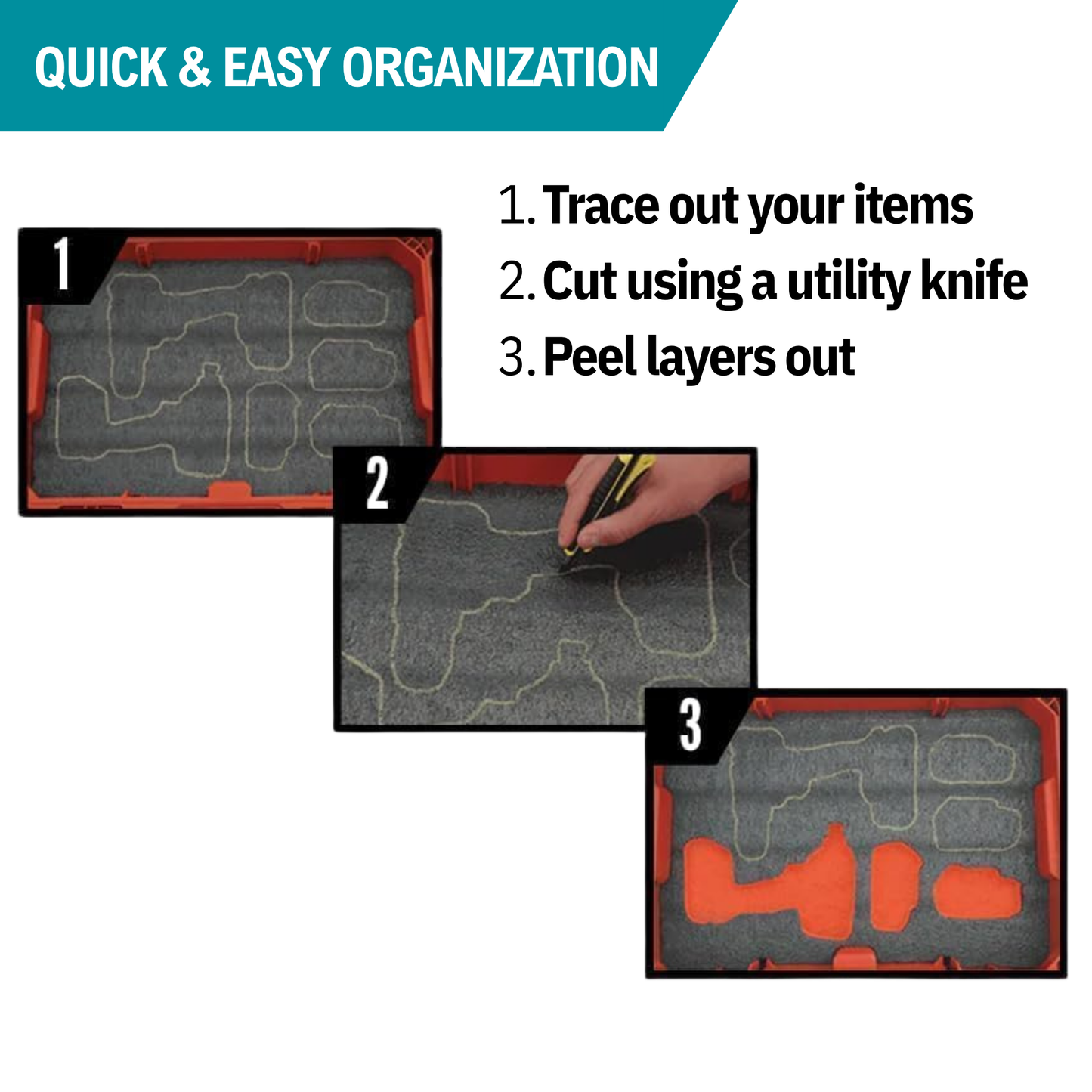 Makita Interlock Tool Case 197210-9 Kaizen Insert