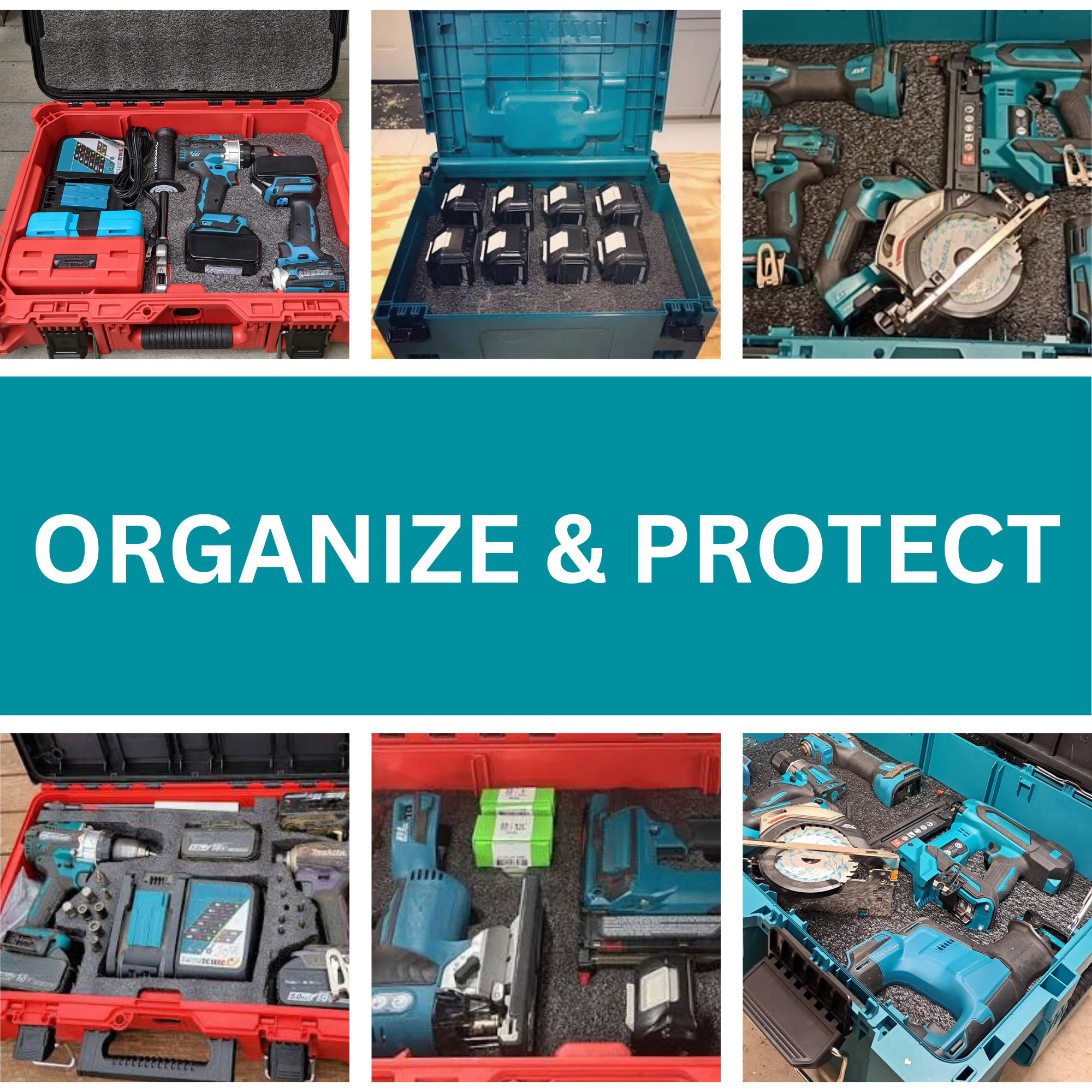 Makita MAKTRAK 90065 Deep Compact Organizer - Kaizen Inserts
