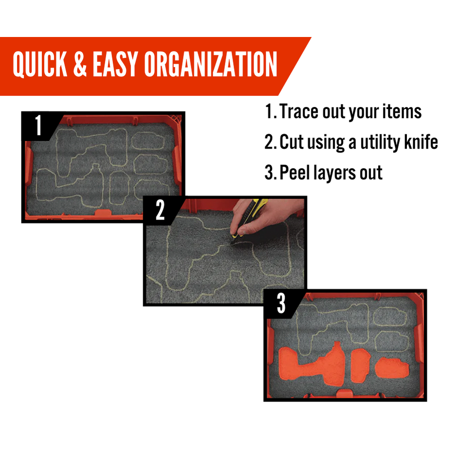Milwaukee PACKOUT Compact Organizer 48-22-8435 - Kaizen Insert