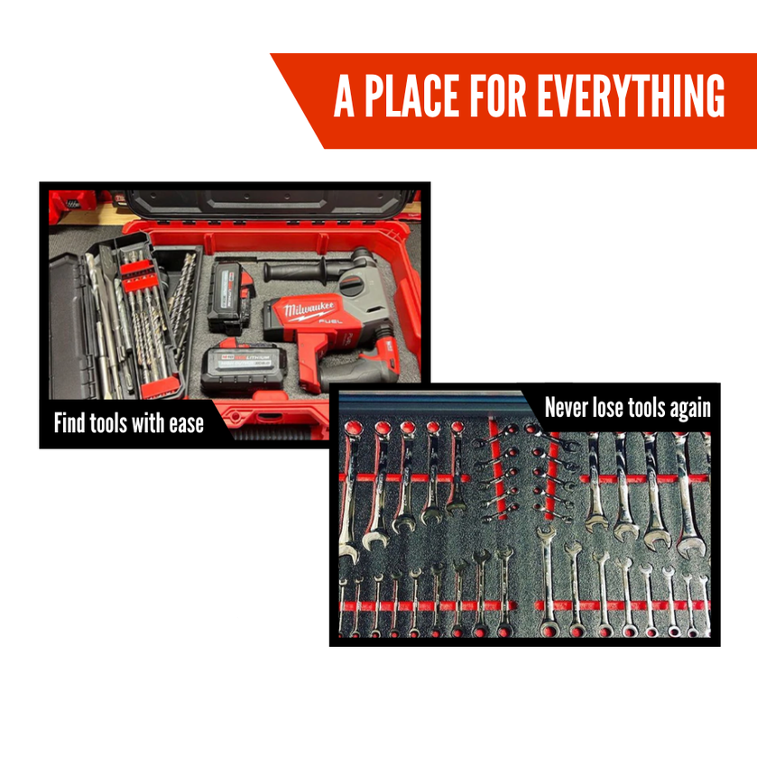 Milwaukee PACKOUT Compact Organizer 48-22-8435 - Kaizen Insert