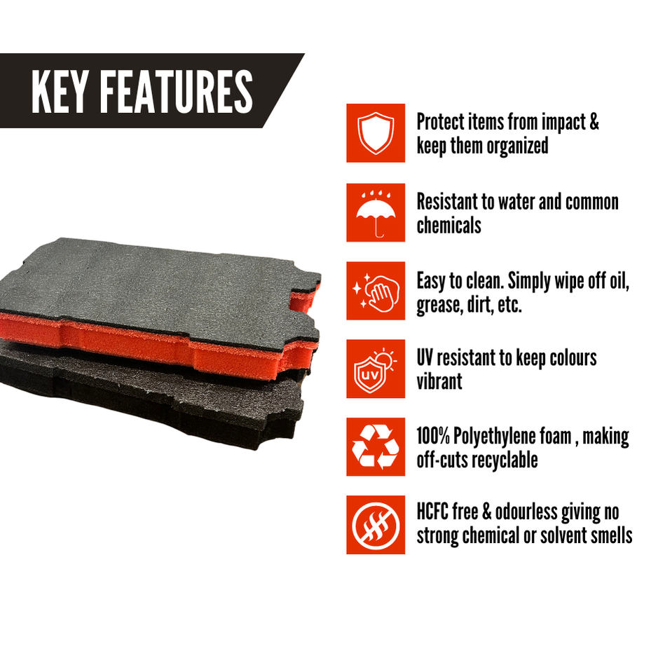 Milwaukee PACKOUT Compact Tool Box 48-22-8422 - Kaizen Inserts