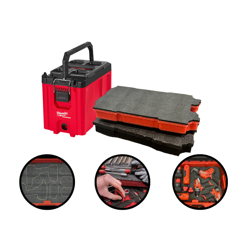 Milwaukee PACKOUT Compact Tool Box 48-22-8422 - Kaizen Inserts