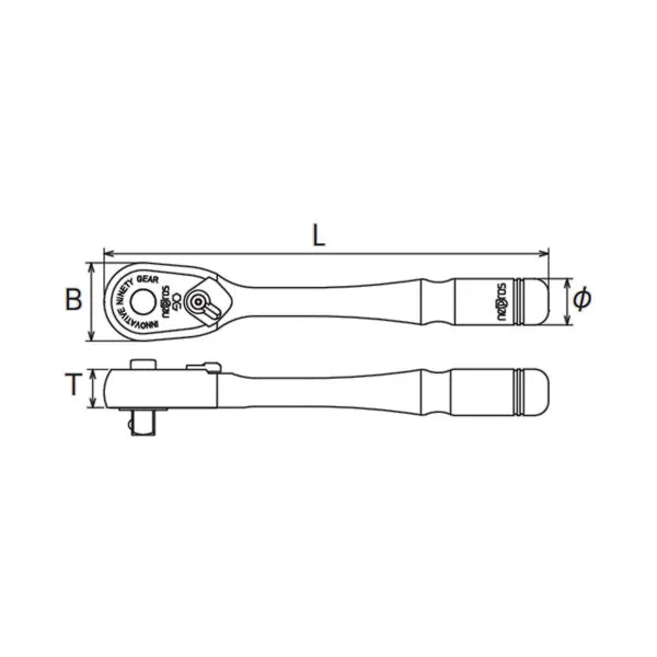 Nepros NBR290 1/4" 90-Tooth Ratchet