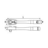 Nepros NBR290 1/4" 90-Tooth Ratchet
