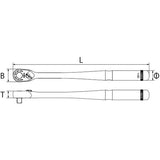 Nepros NBR390AL 3/8" 90-Tooth Ratchet, Long