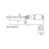 Nepros ND1M2 - Slotted Screwdrivers Plastic Grip