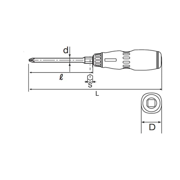Nepros ND1P2 - JIS Screwdrivers Plastic Grip