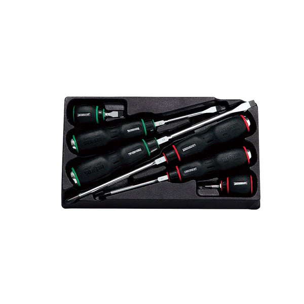 Nepros NTD106 JIS Plastic Grip Screwdriver Set 6pcs.