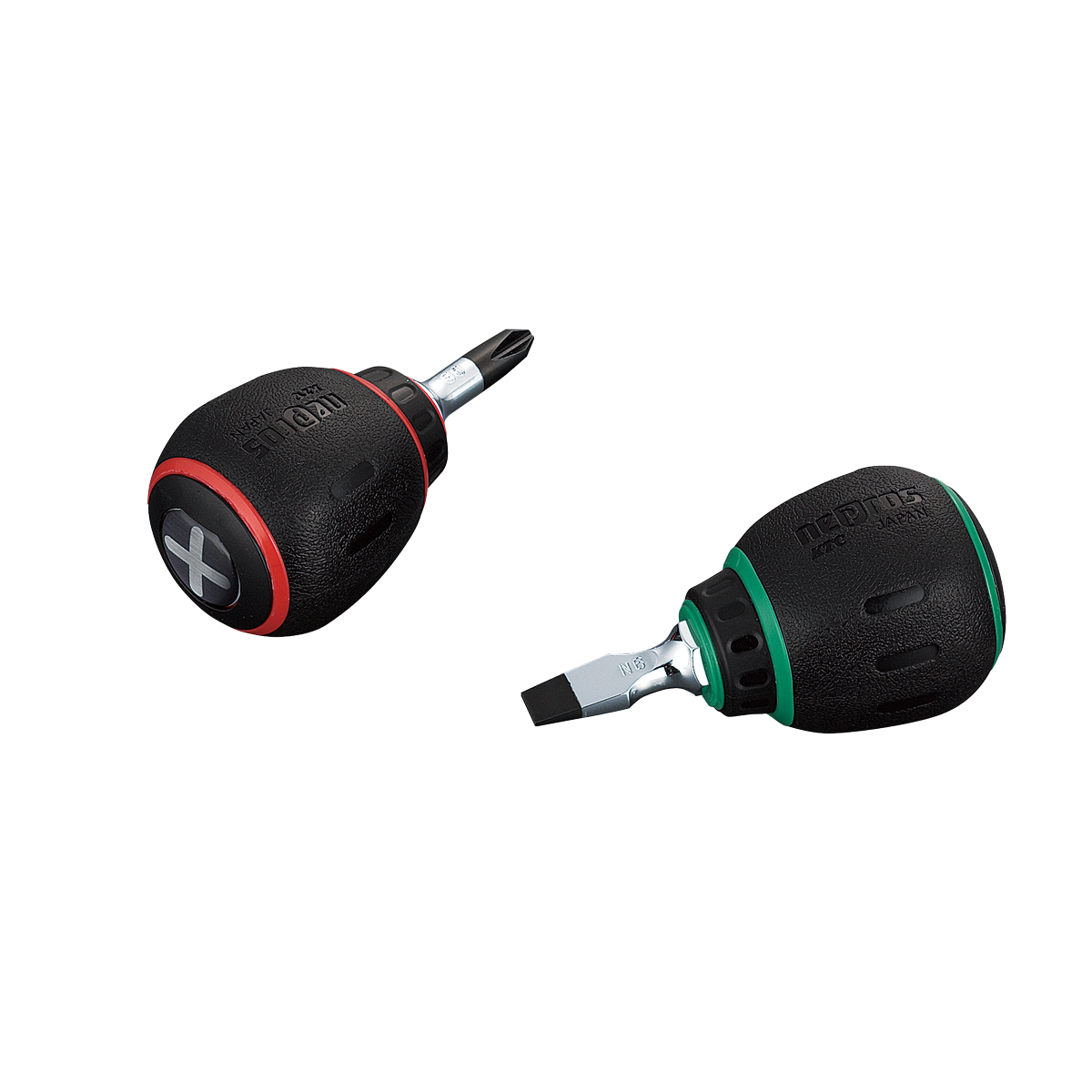 Nepros Stubby Screwdrivers Plastic Grip