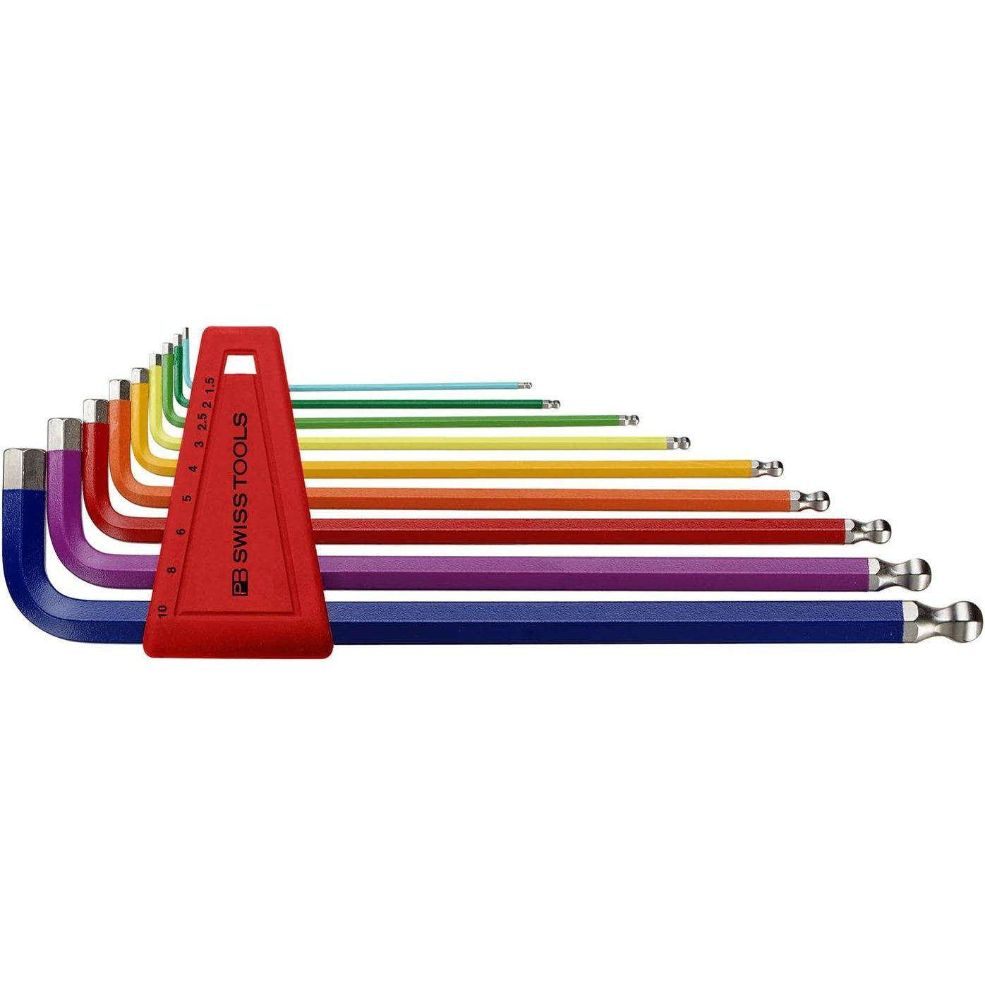 PB 212.LH-10 RB CN - RainBow Key, Long, Ball Point, L-Wrenches Set