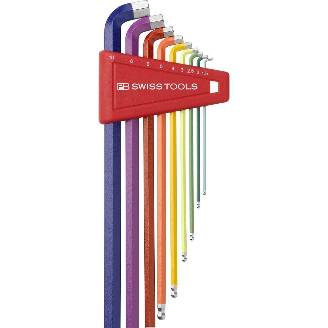 PB 2212.LH-10 RB - Rainbow Hex Key L-Wrenches with Ball Point and Short Key Part