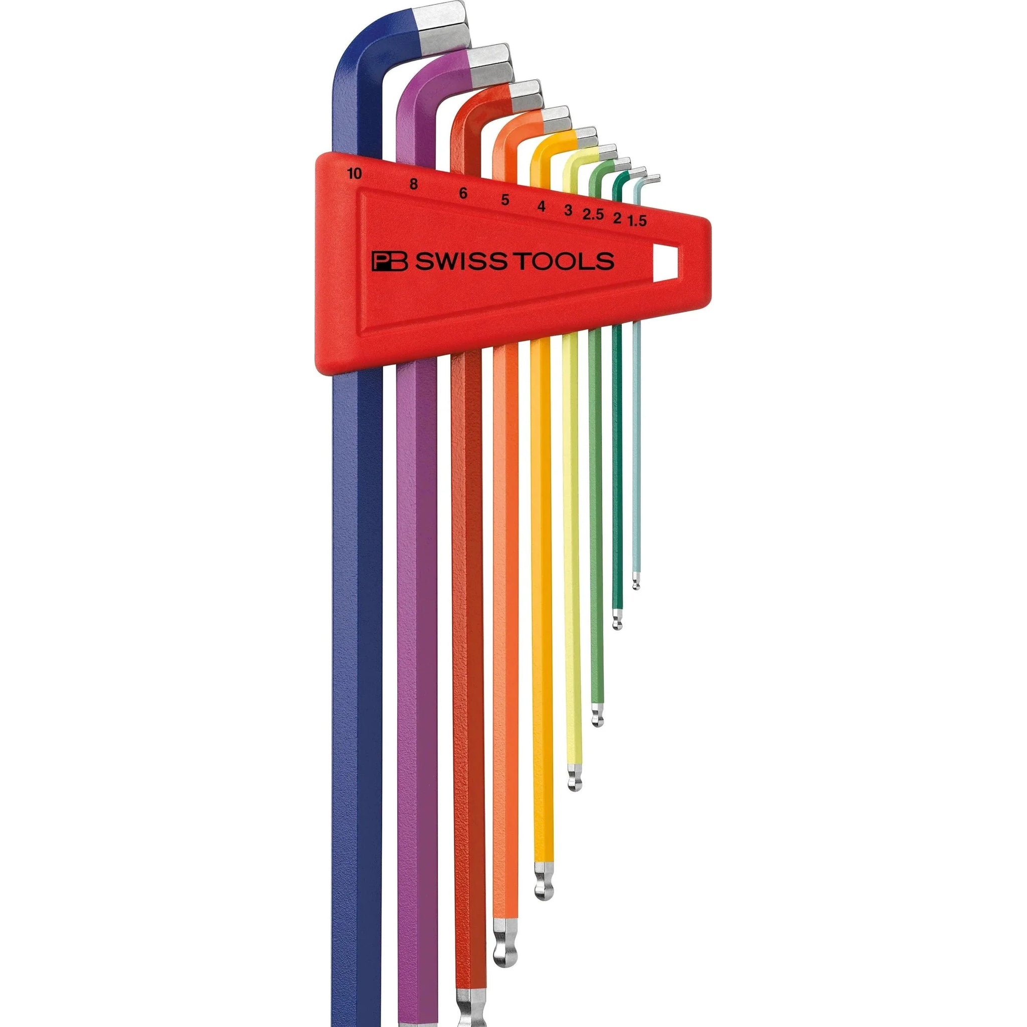 PB 2212.LH-10 RB - Rainbow Hex Key L-Wrenches with Ball Point and Short Key Part