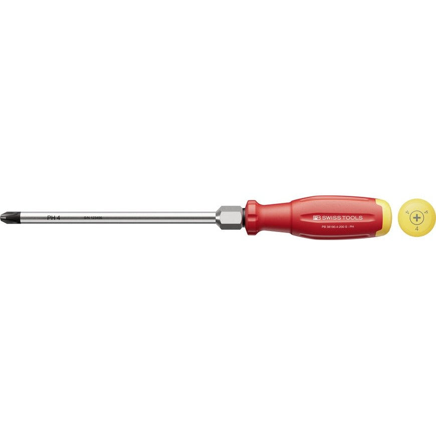 PB 38190 S SwissGrip Evo Phillips Screwdrivers, With Hexagonal Wrench Section
