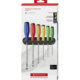PB 38240.H RB RainBow SwissGrip Evo screwdriver set with wall mount