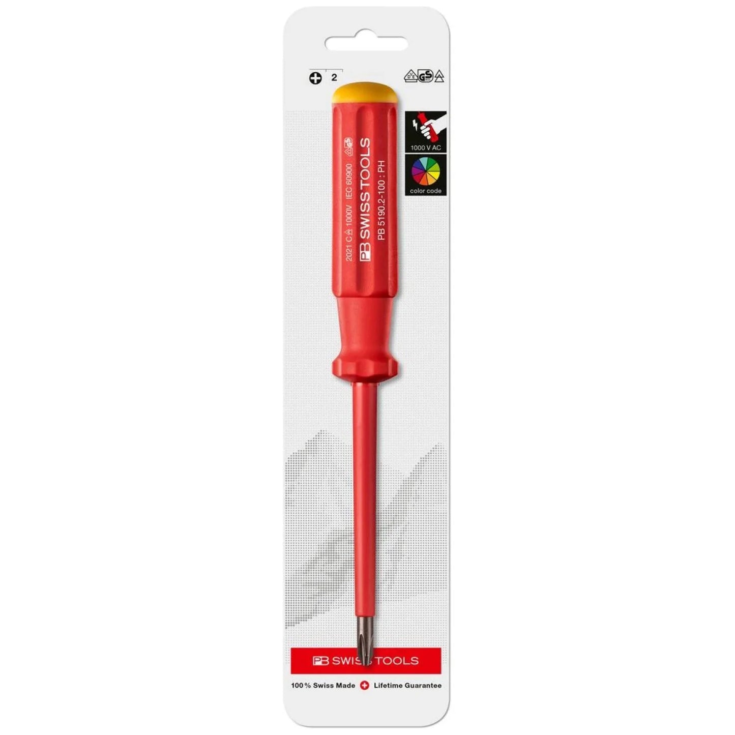 PB 5190.2-100 - Classic VDE screwdriver, fully insulated up to 1000 V AC/1500 V DC