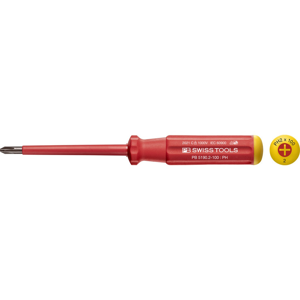 PB 5190.2-100 - Classic VDE screwdriver, fully insulated up to 1000 V AC/1500 V DC