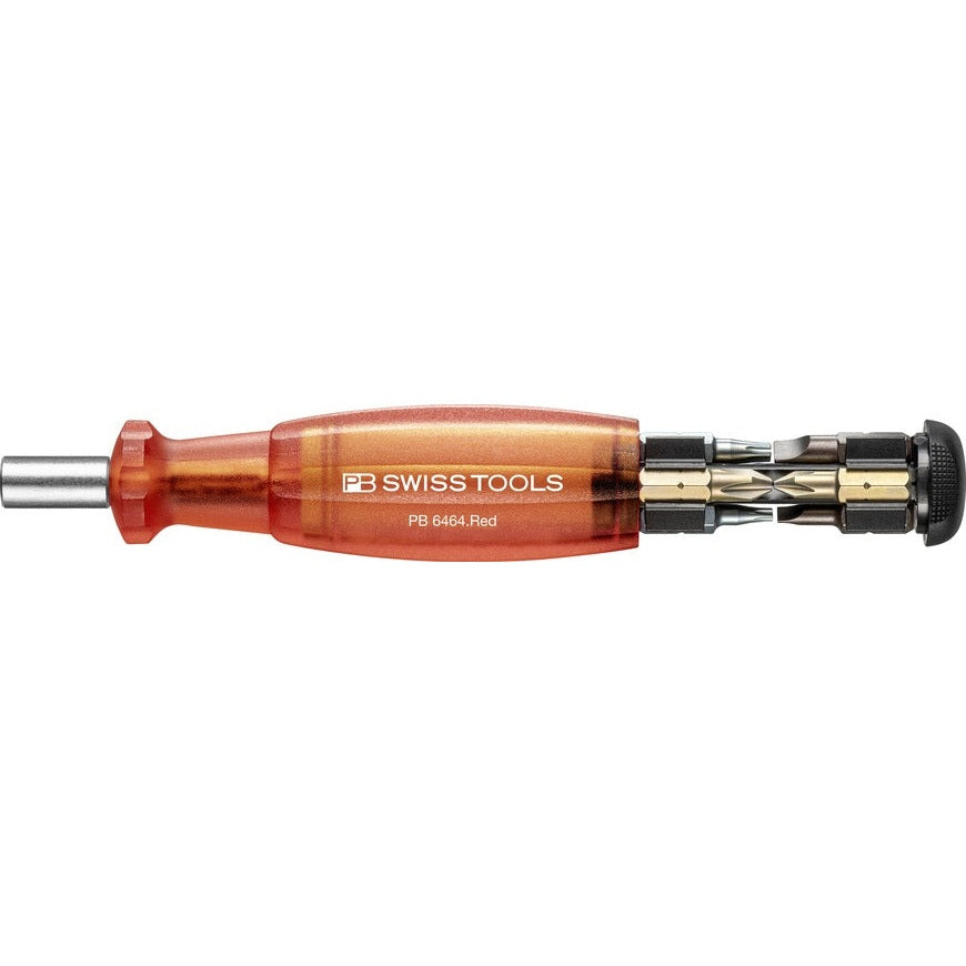 PB 6464 Red - Insider Pocket Tool with Integrated Bit Magazine, 8 Precision Bits C6