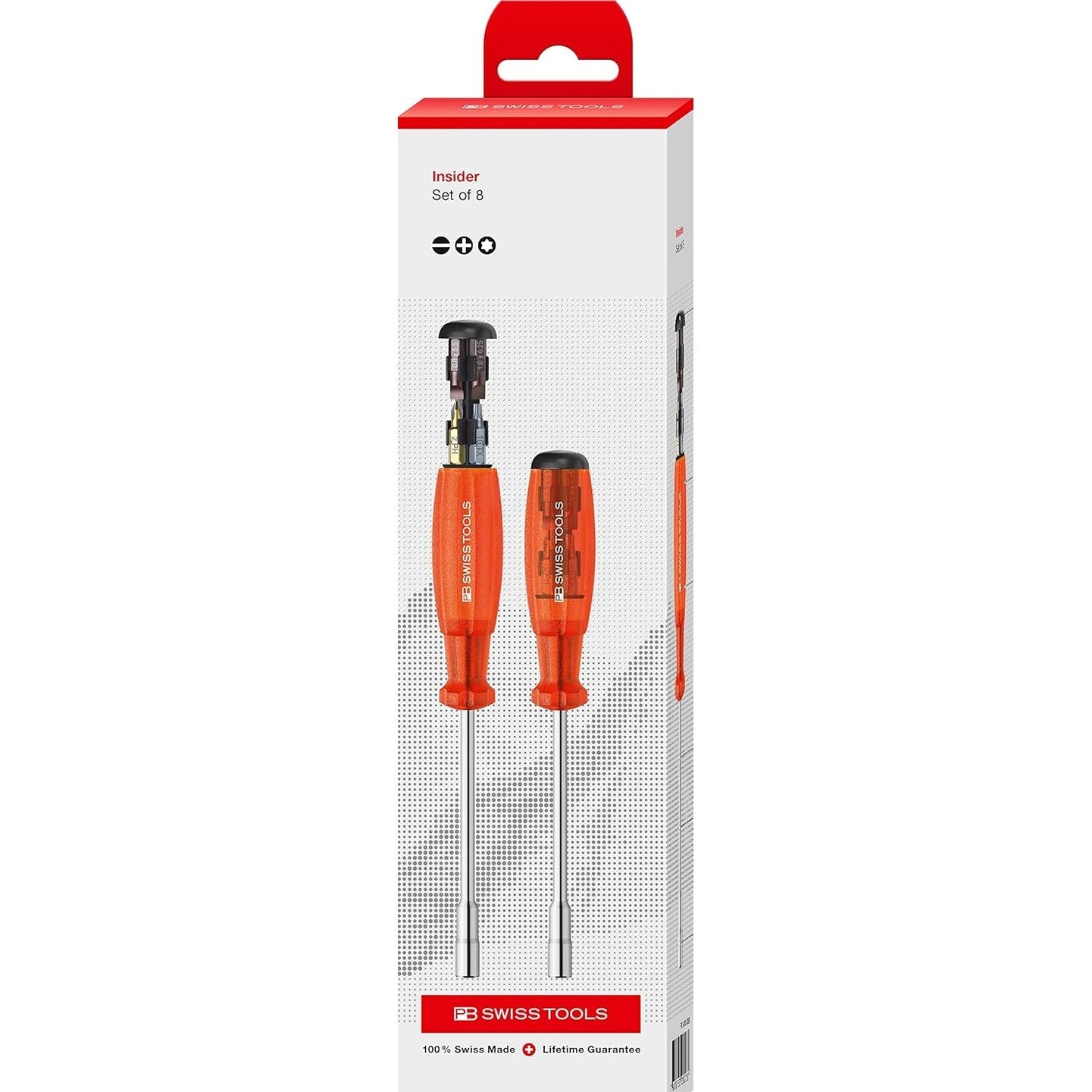 PB 6465.Red CBB - Insider Long – universal holder for 1/4” bits, including 8 C6 Precision Bits