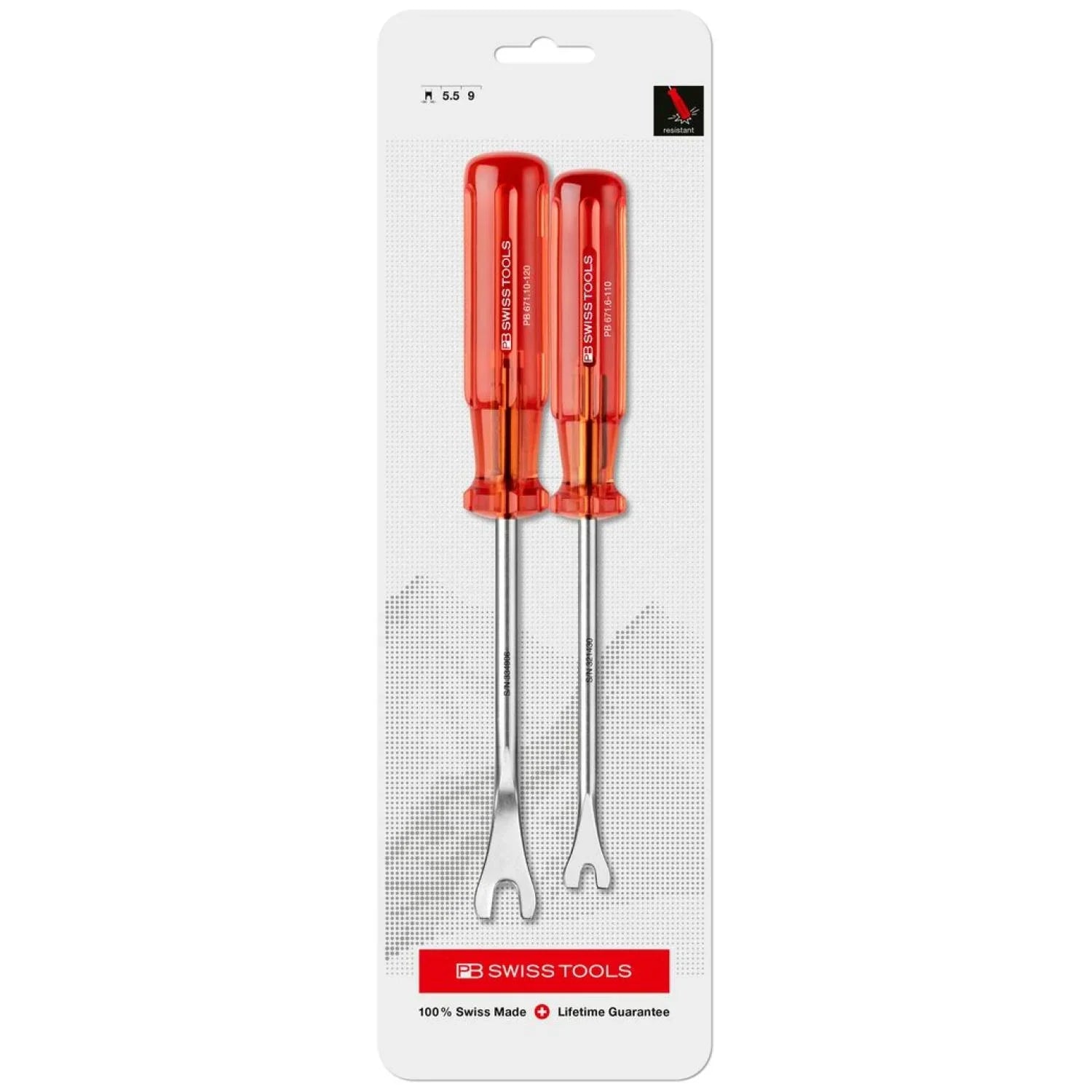 PB 671.CN - Clip Clamp Tool, Classic handle, 2-Piece Set in Self-Service Packaging