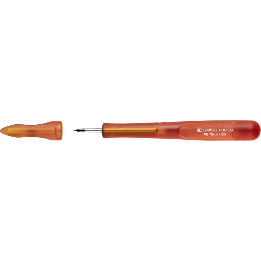 PB 704.K 4-20 - Scriber with tungsten carbide point, protection cap and fastening clip