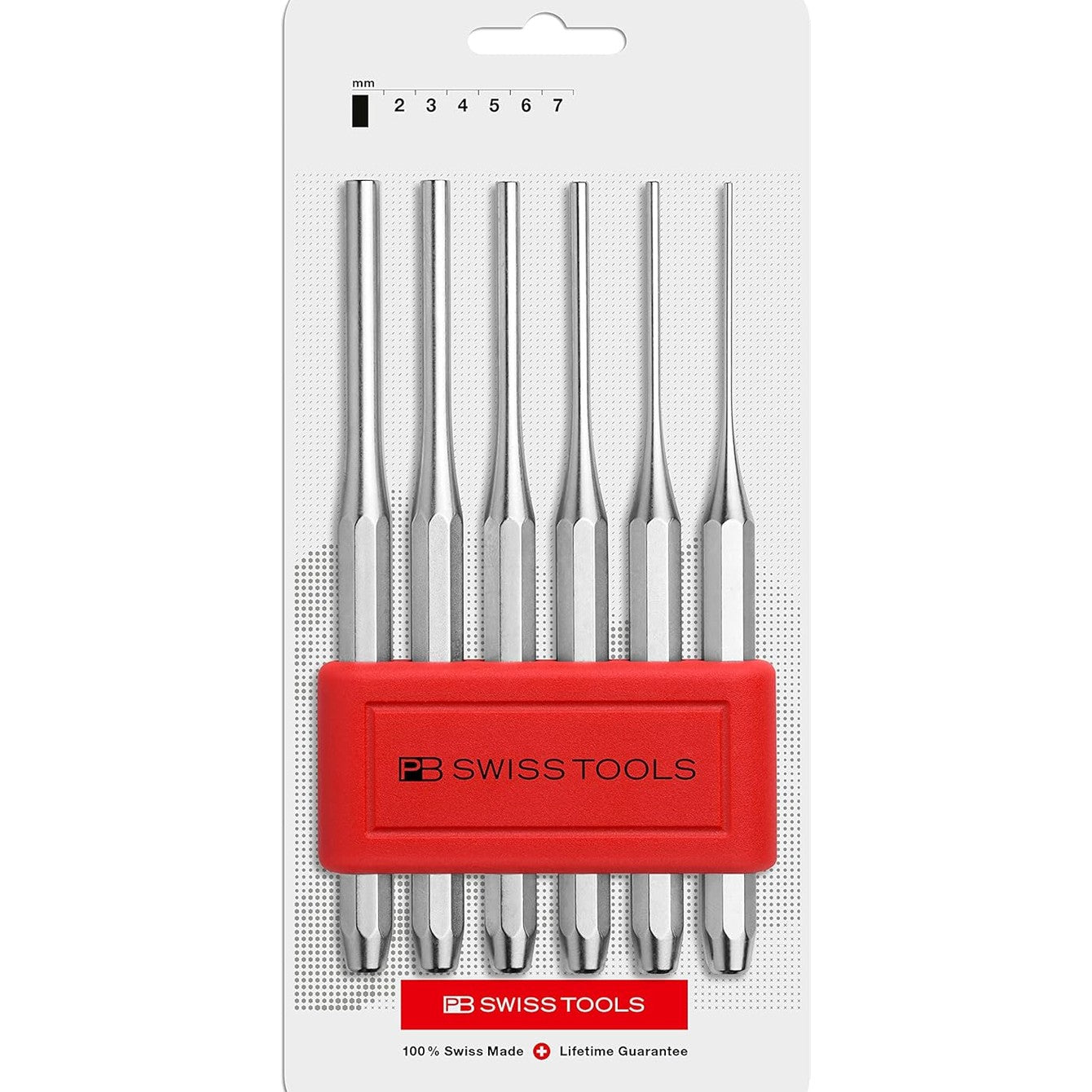 PB 755.B CN - Pin punch, drift punch, octagonal, set in practical plastic holder
