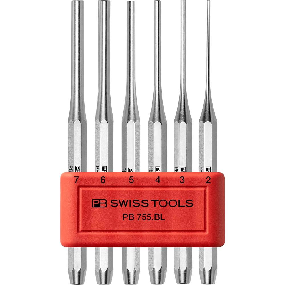 PB 755.B CN - Pin punch, drift punch, octagonal, set in practical plastic holder