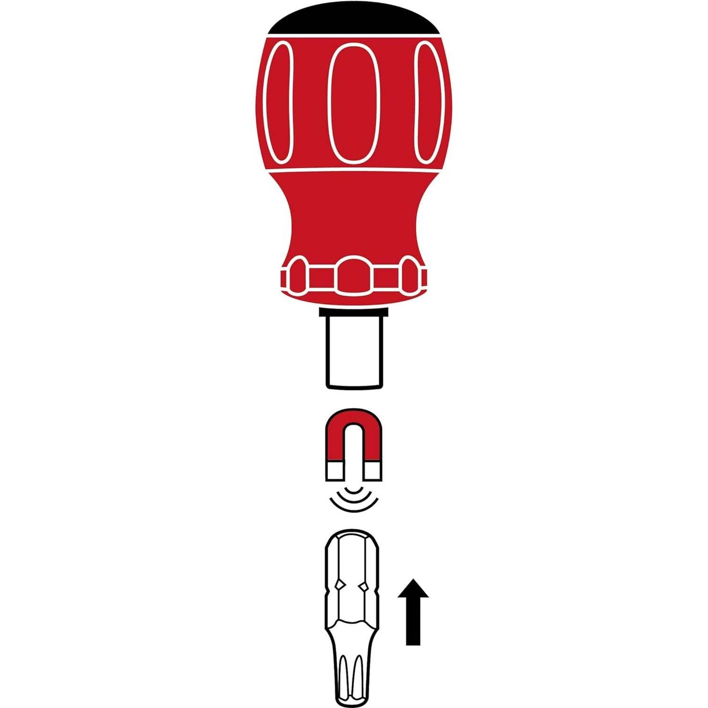 PB 8452.M-10 - SwissGrip Stubby Universal Bit Holder, for Precision Bits C 6.3 and E 6.3 1/4"