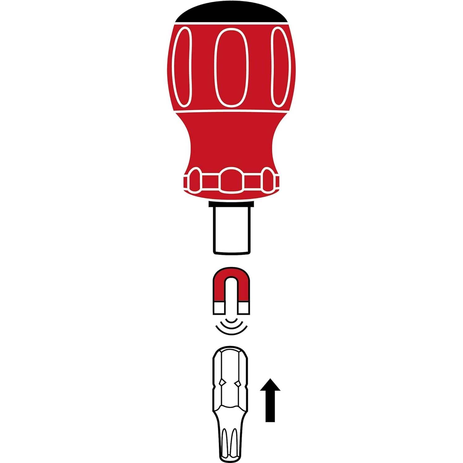 PB 8452.M-10 - SwissGrip Stubby Universal Bit Holder, for Precision Bits C 6.3 and E 6.3 1/4"