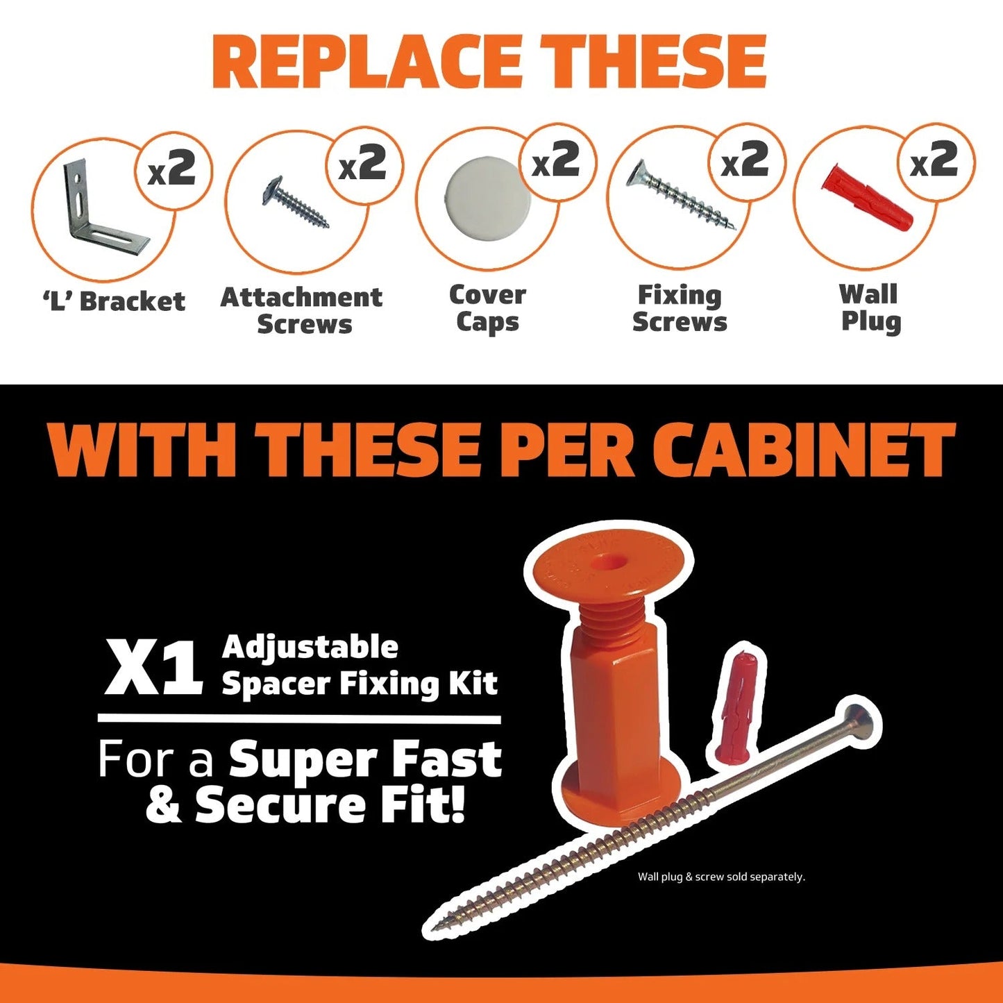 Space-Plug XL – Deep Void Cabinet Fixings for Kitchens