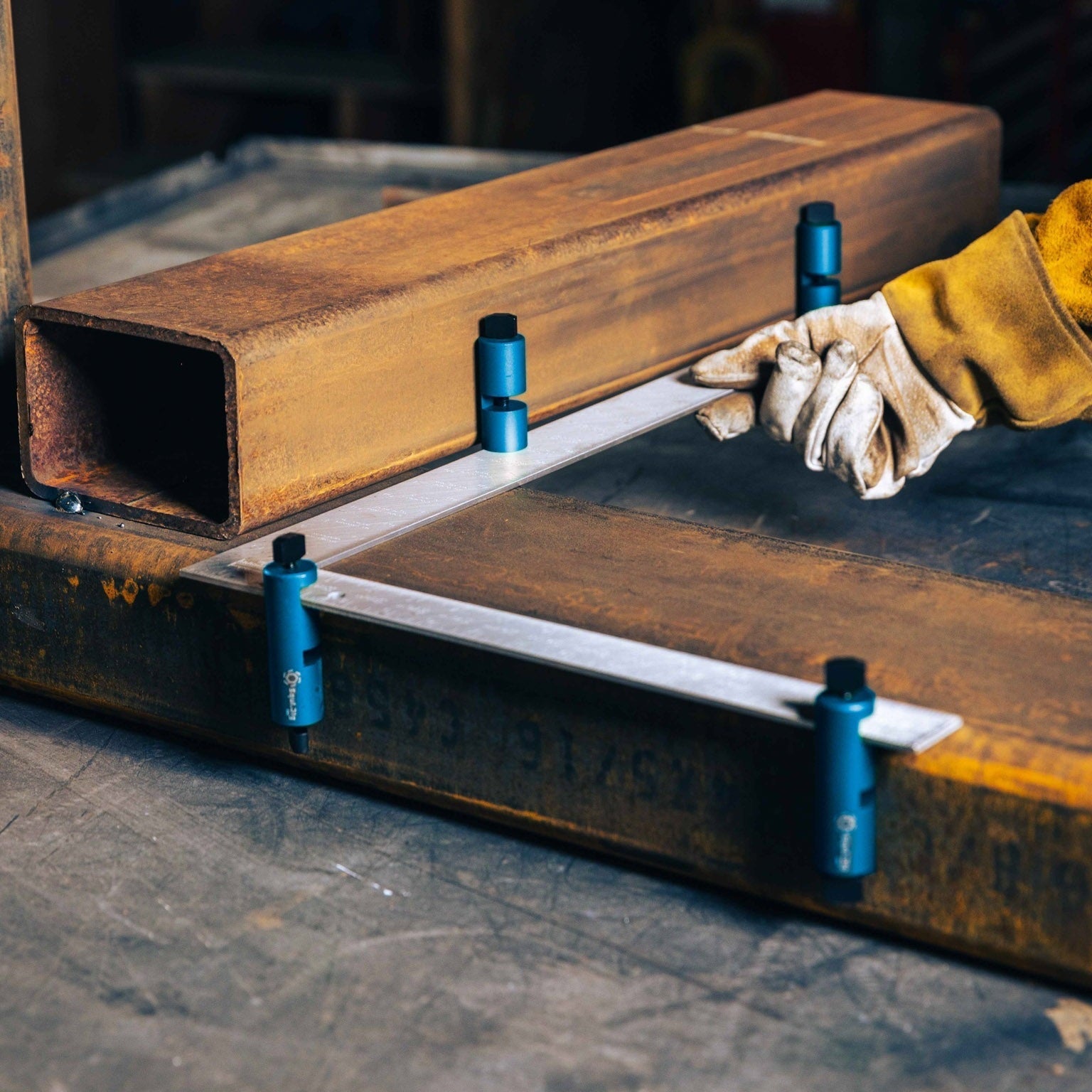 SquiJig Framing Square Attachment - 3 Inch Blue