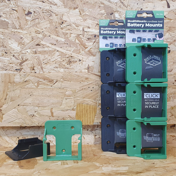 StealthMounts Battery Mounts for Metabo HPT, Hitachi 18v, & Hikoki 18v-36v